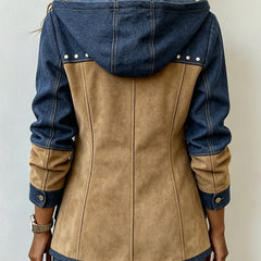 Western-Inspired Two-Tone Jacket for Women