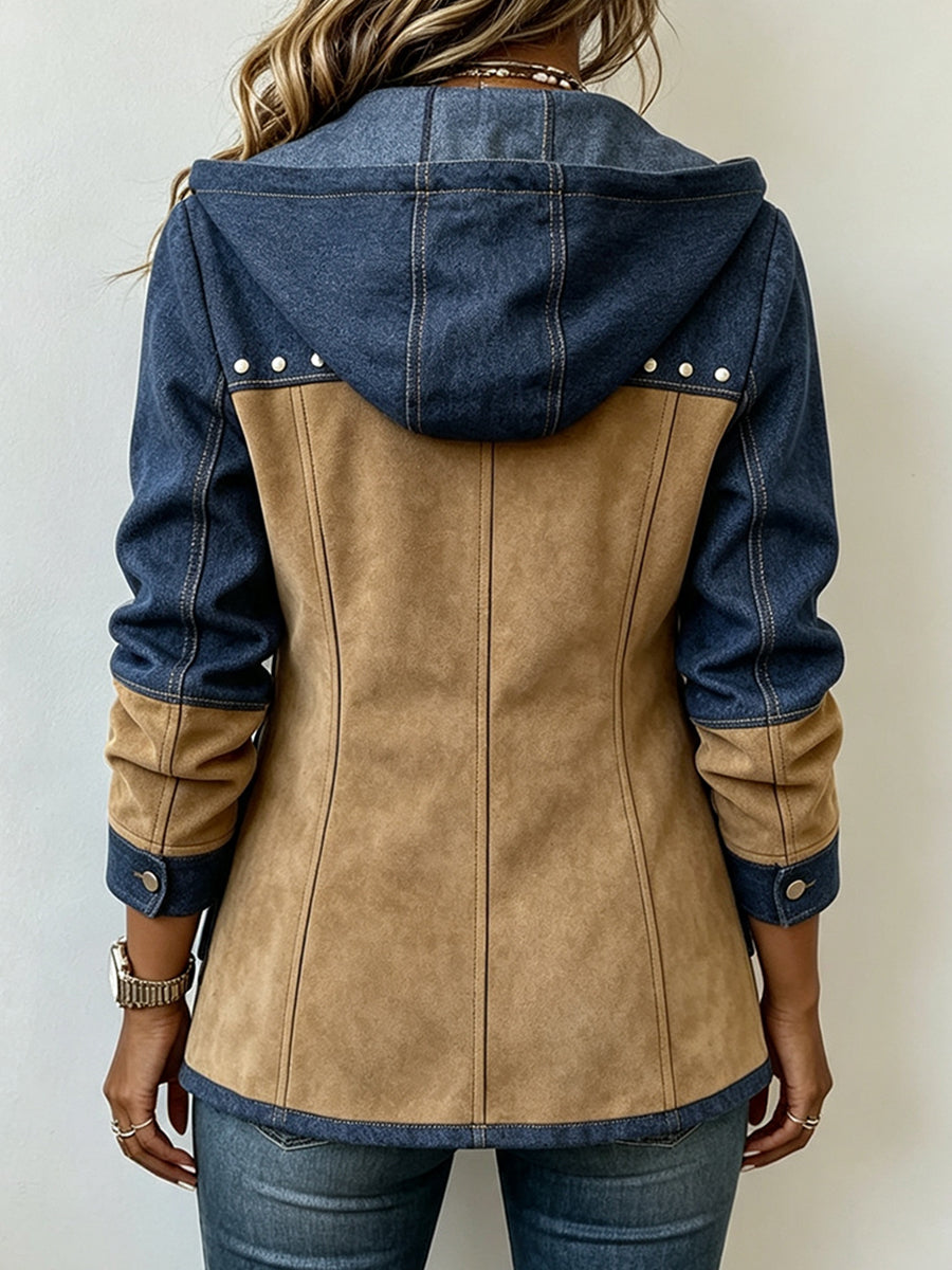 Western-Inspired Two-Tone Jacket for Women