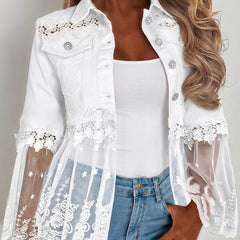 Lace-Panel Jacket