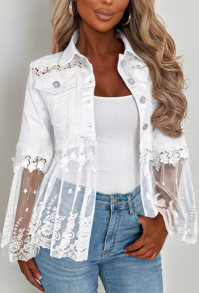 Lace-Panel Jacket