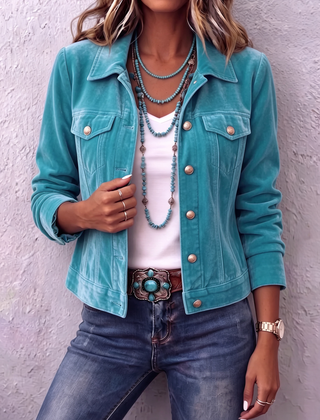 Boho Vintage-Inspired Velvet Jacket
