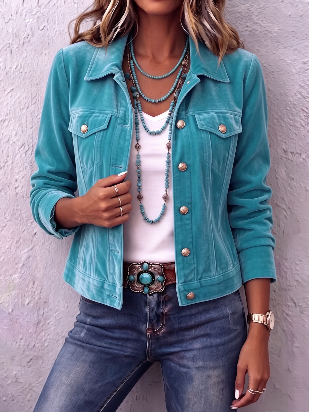 Boho Vintage-Inspired Velvet Jacket