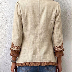 Vintage Bohemian Floral Ruffled Jacket