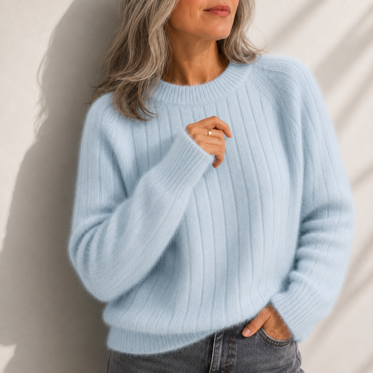 Milana | Solid Colour Fluffy Sweater