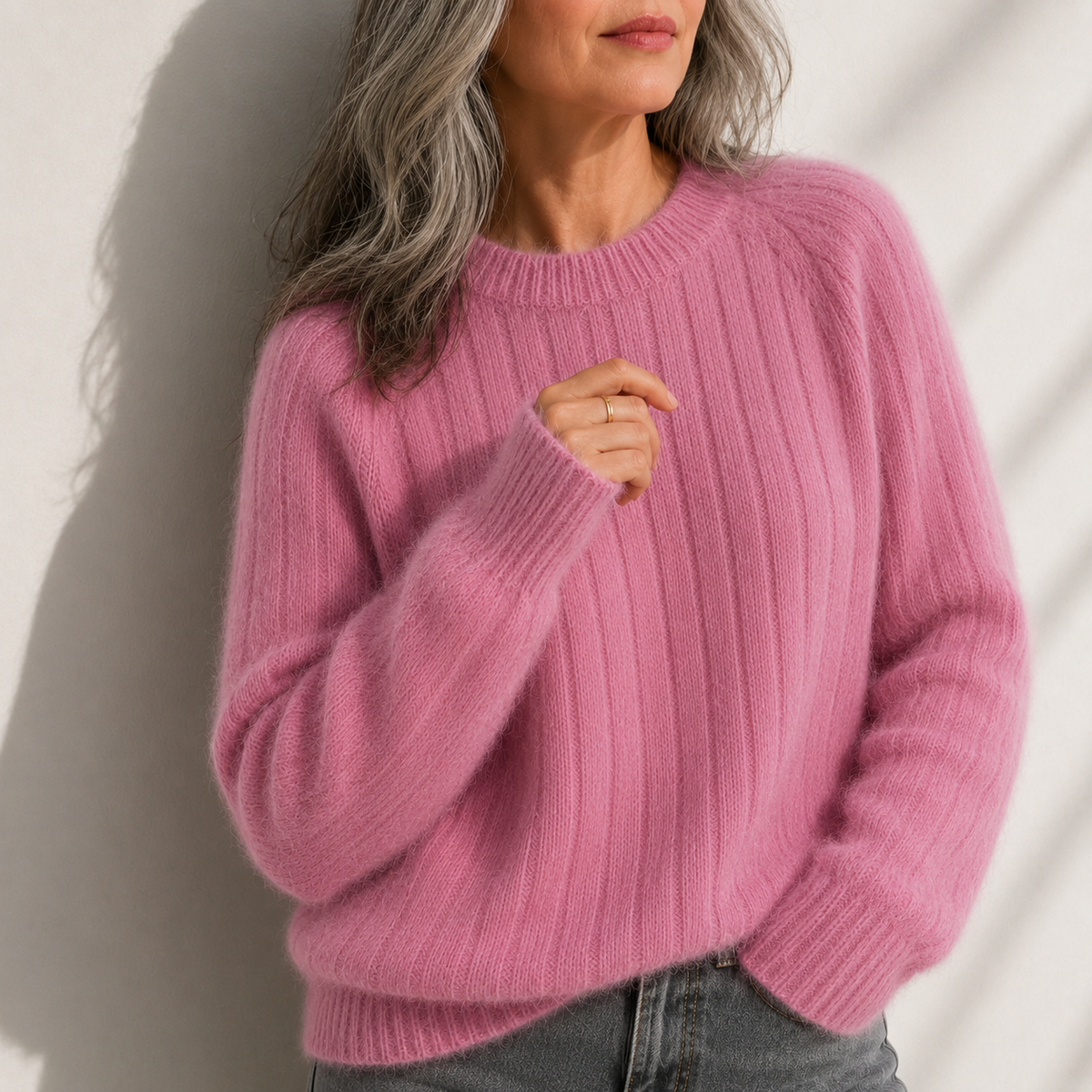 Milana | Solid Colour Fluffy Sweater