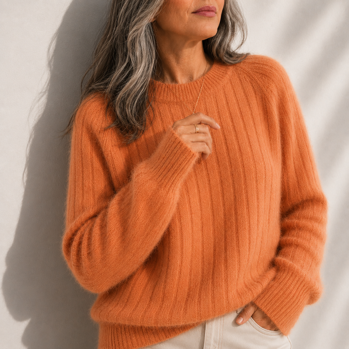 Milana | Solid Colour Fluffy Sweater
