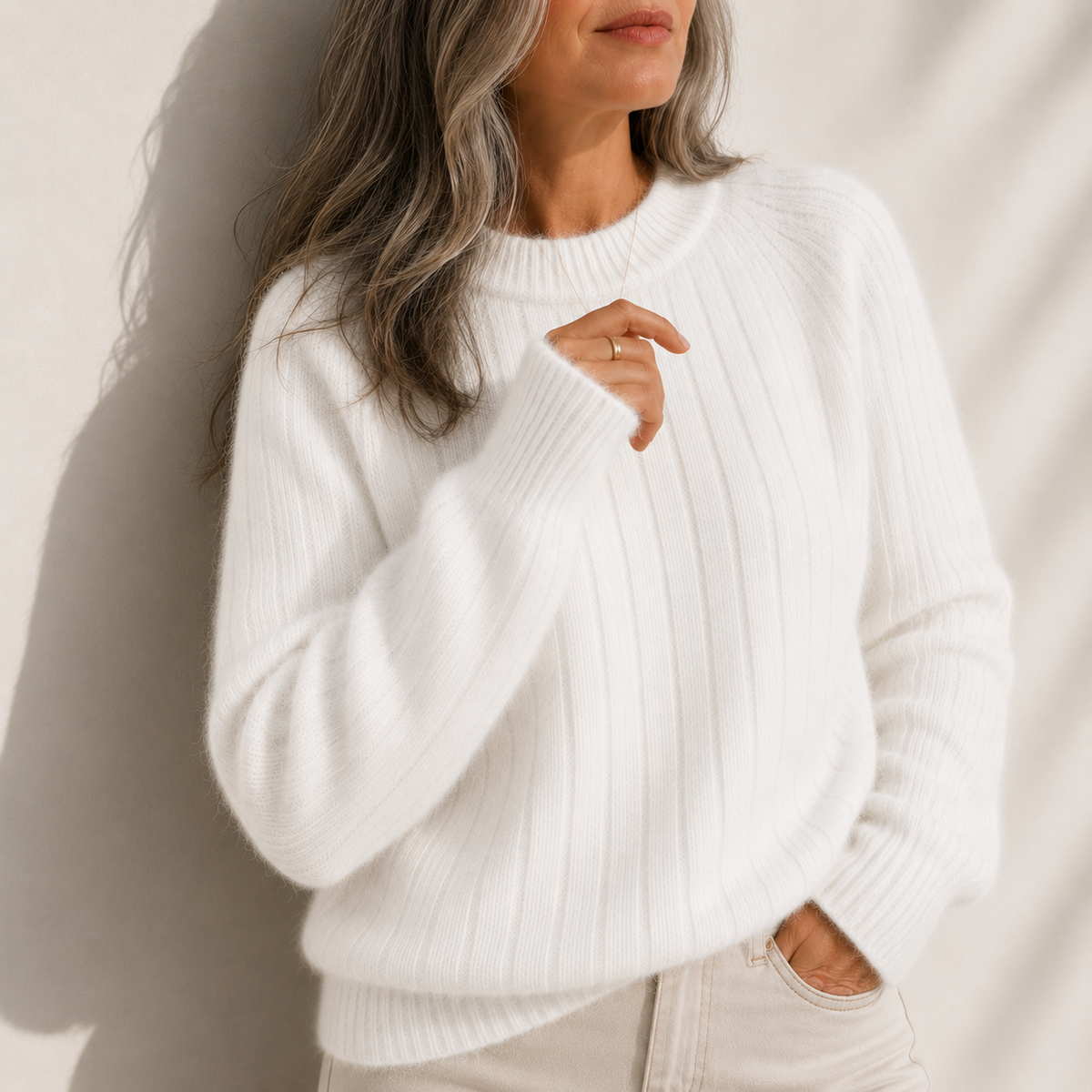 Milana | Solid Colour Fluffy Sweater