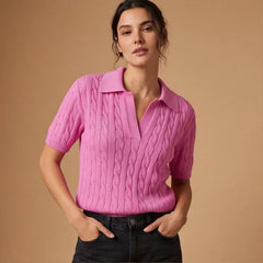 Cable Knit Polo