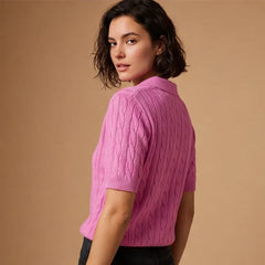 Cable Knit Polo