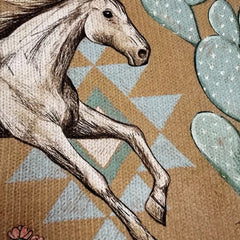 Desert Horse and Cactus Zip Cardigan