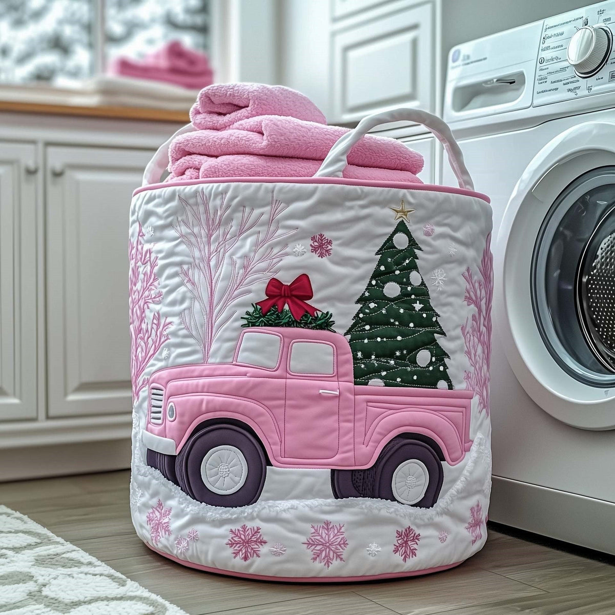 Christmas Pickup Laundry Basket