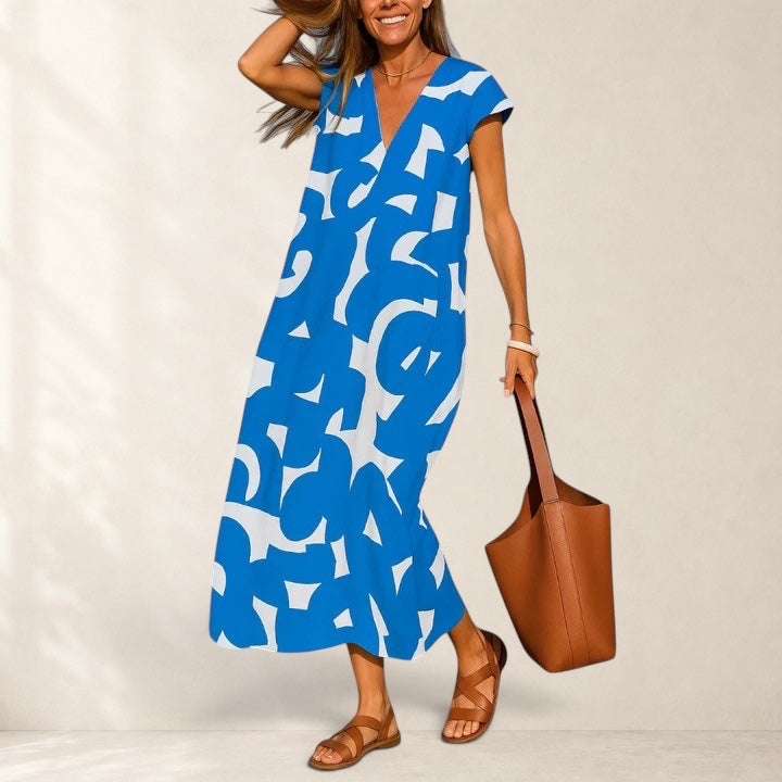 Flowing V-Neck Dress
