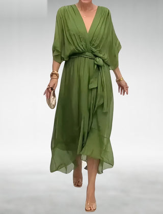 Powell chiffon dress in green