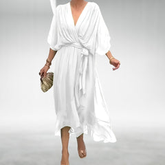 Powell chiffon dress in white