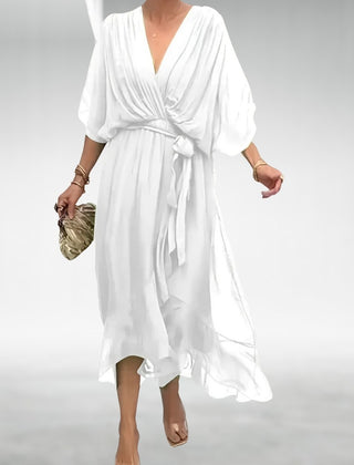Powell chiffon dress in white