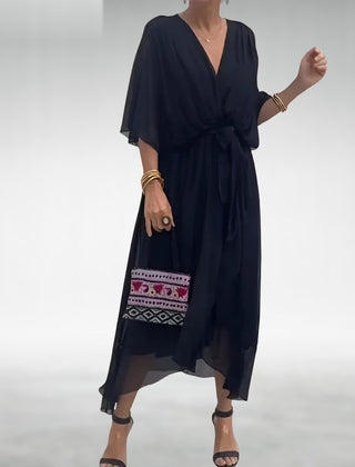 Powell chiffon dress in black