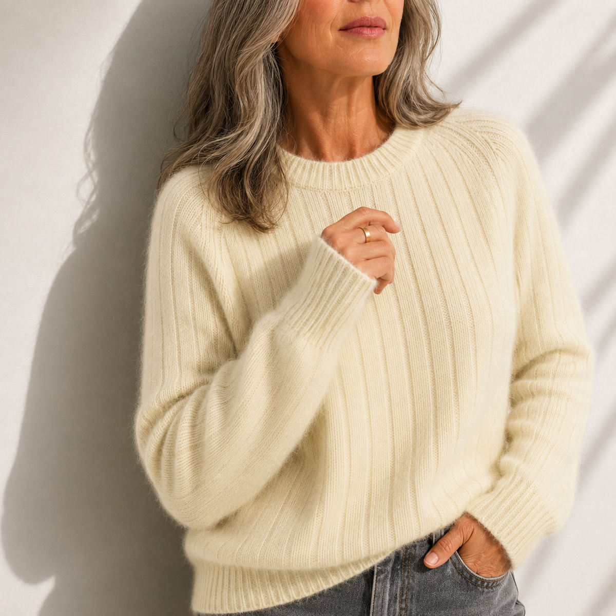 Milana | Solid Colour Fluffy Sweater