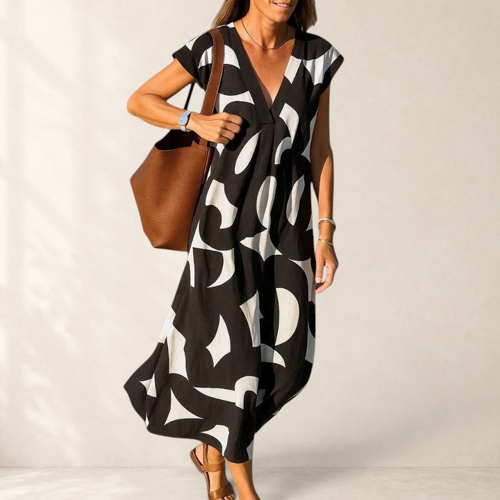 Flowing V-Neck Dress
