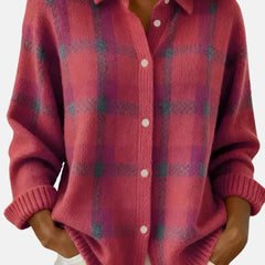 Elegant Plaid Cardigan