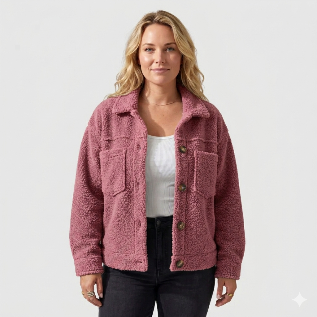 Selina | Stylish Teddy Jacket with Collar