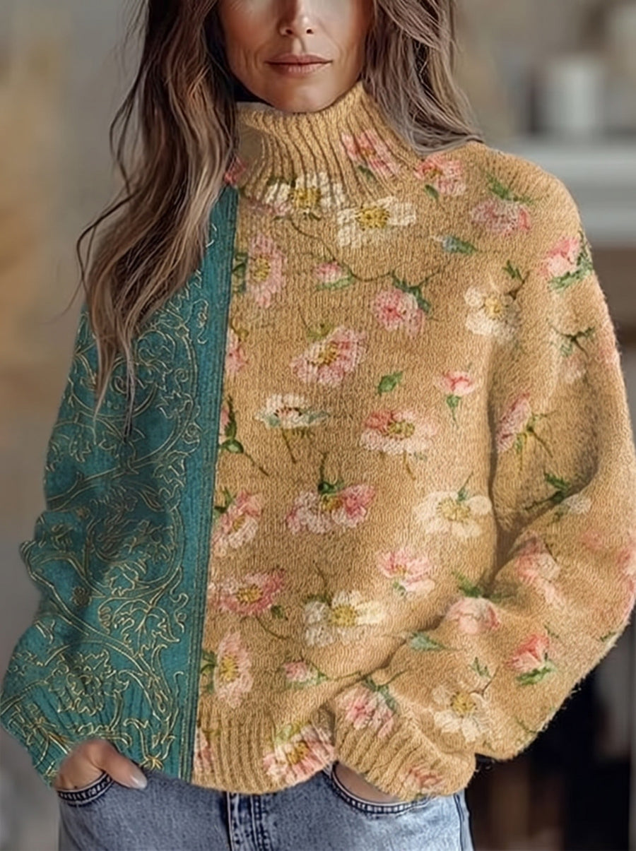 Saffron Blossom Turtleneck
