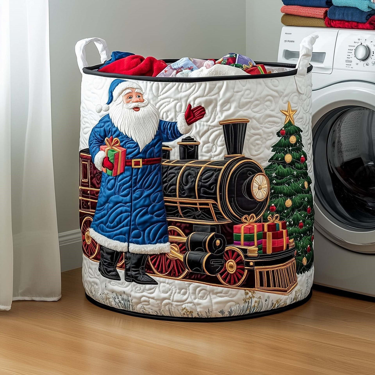Christmas Express Laundry Basket