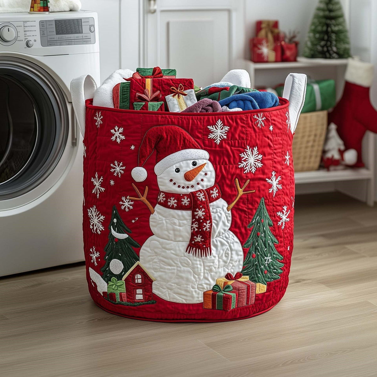 Snowman Laundry Basket