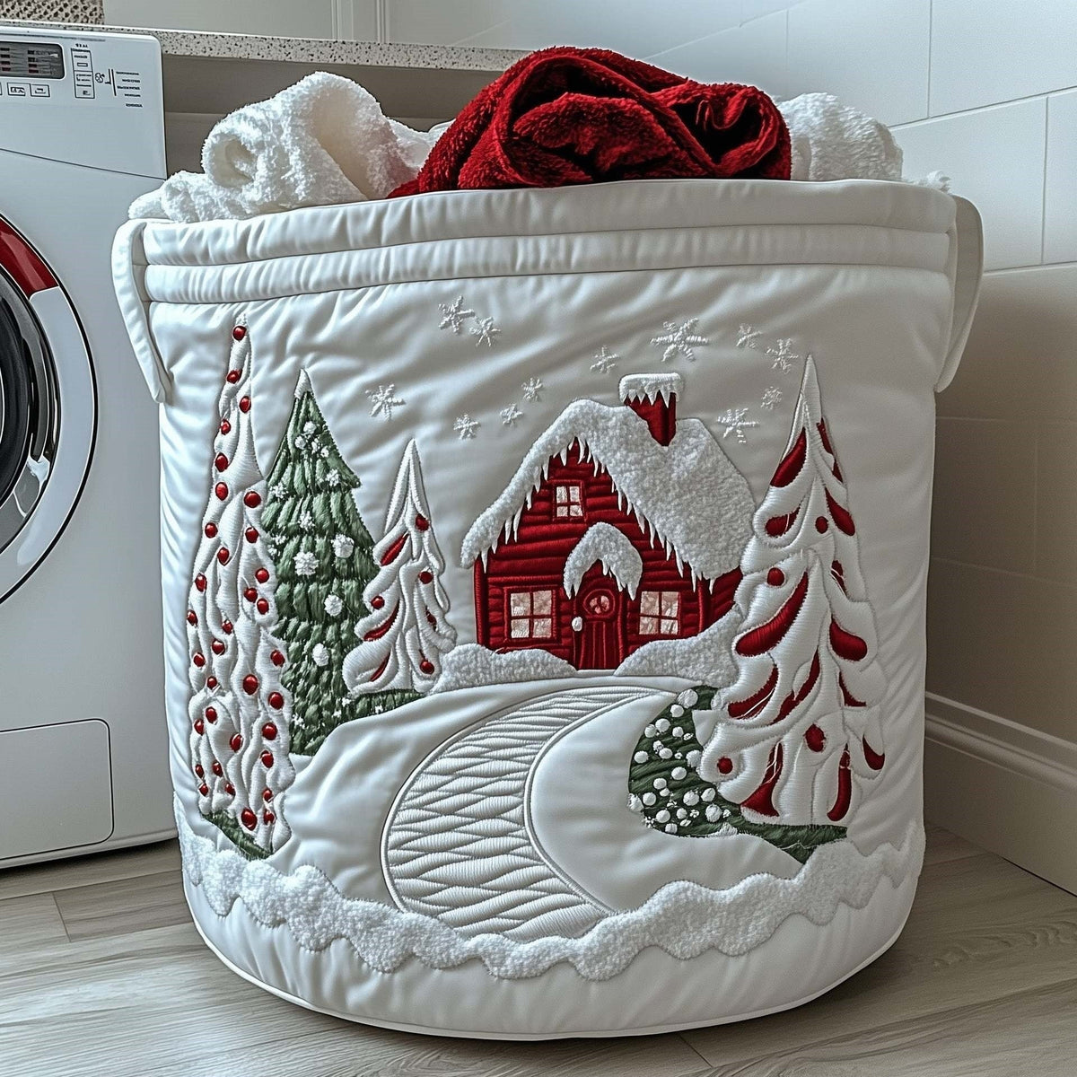 Candy Cane Lane Laundry Basket