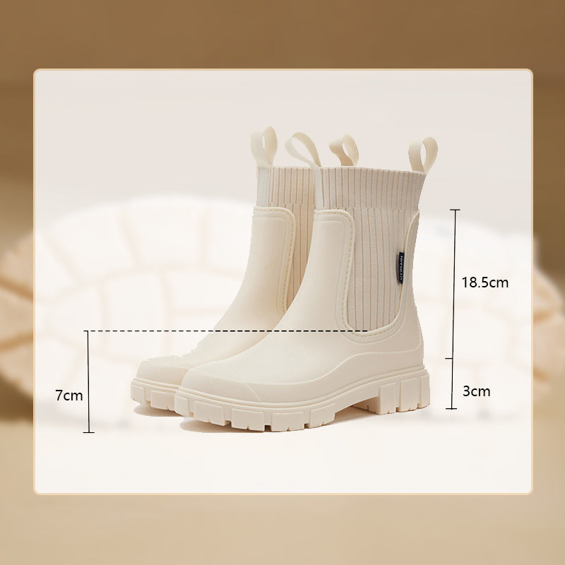 Waterproof Non-Slip Mid-Calf Boots with Chunky Sole
