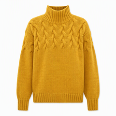 Cable-Knit Turtleneck Sweater