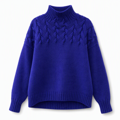 Cable-Knit Turtleneck Sweater