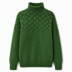 Cable-Knit Turtleneck Sweater