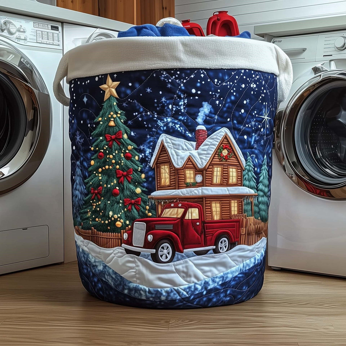 Christmas Homecoming Laundry Basket