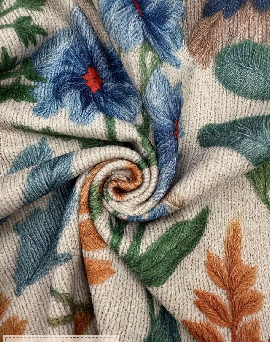 Botanical Garden Floral Zip Cardigan