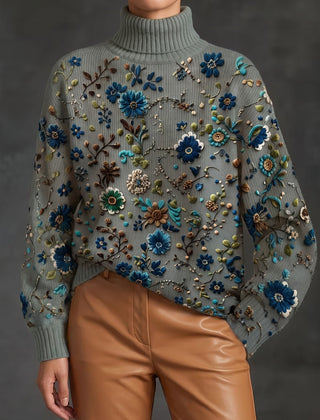 Sage Bloom Turtleneck