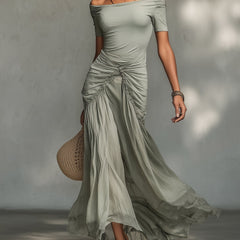 Off-Shoulder Maxi Dress