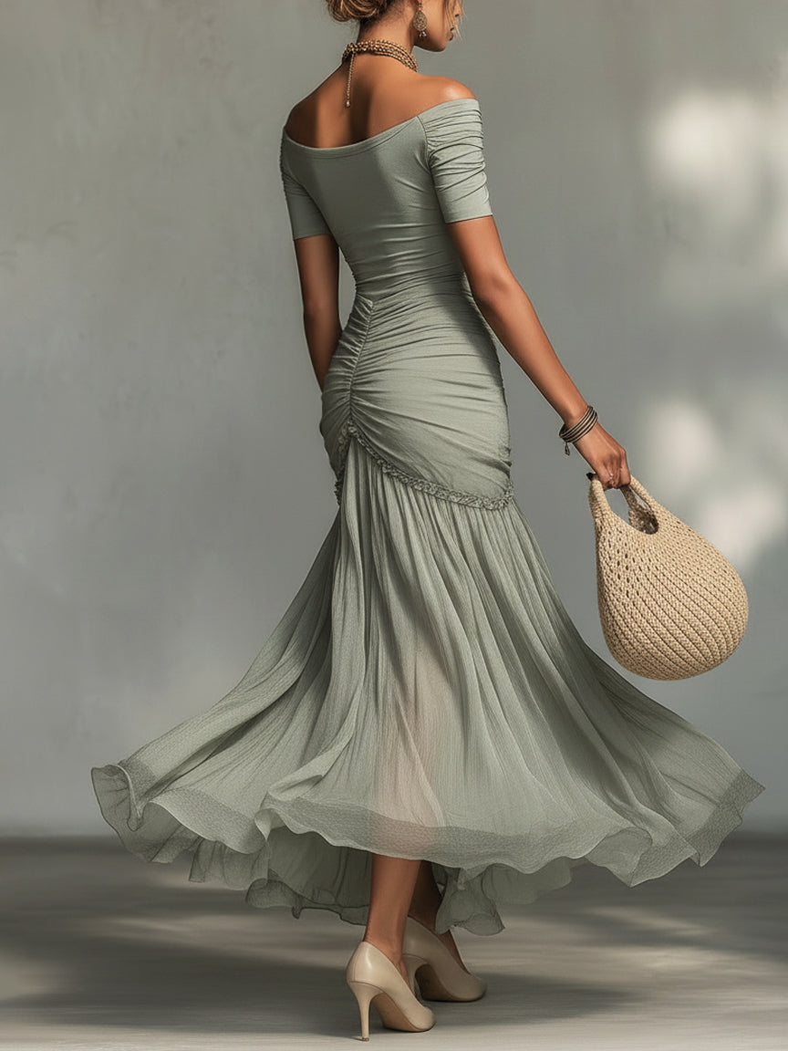 Off-Shoulder Maxi Dress