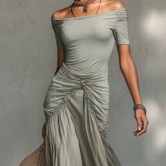 Off-Shoulder Maxi Dress