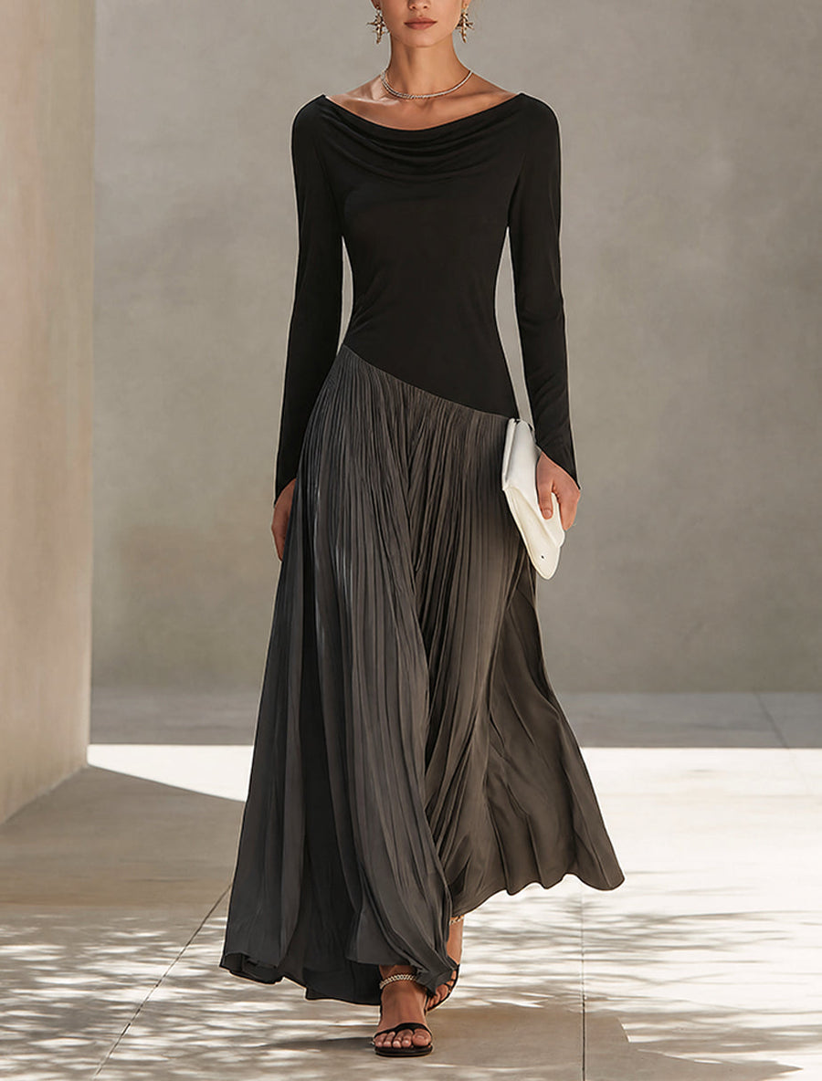 Pleated Maxi Dress