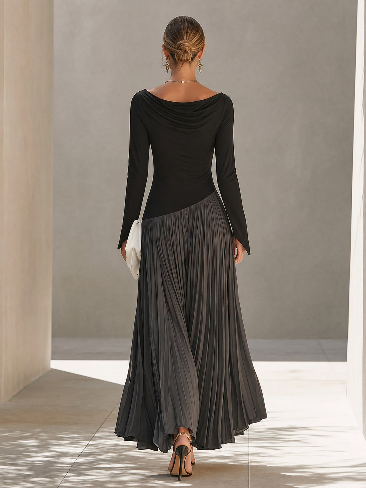 Pleated Maxi Dress