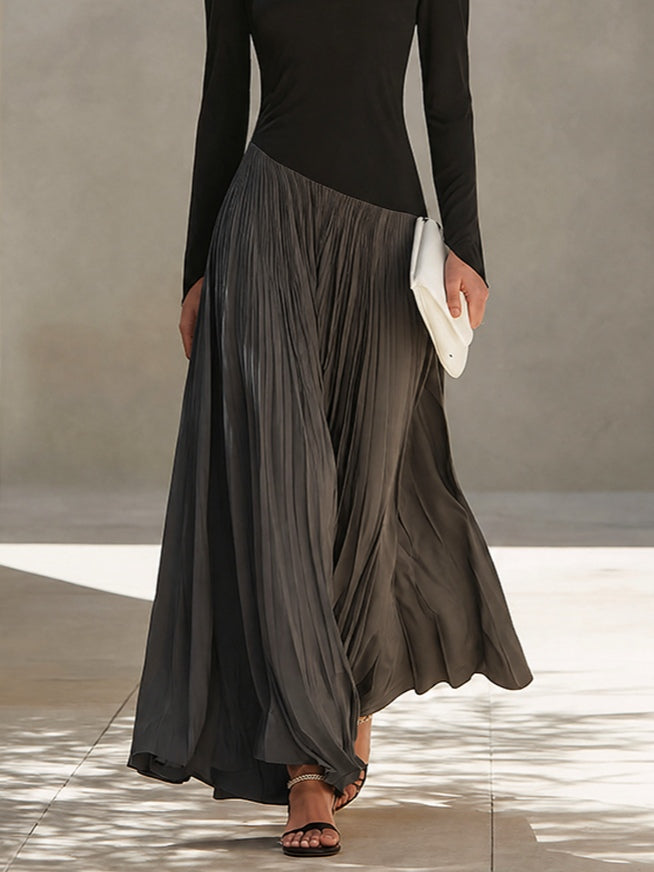 Pleated Maxi Dress