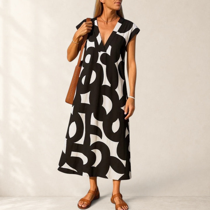 Flowing V-Neck Dress