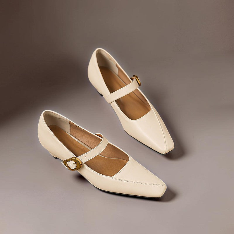 Paneled Mary Jane Heel