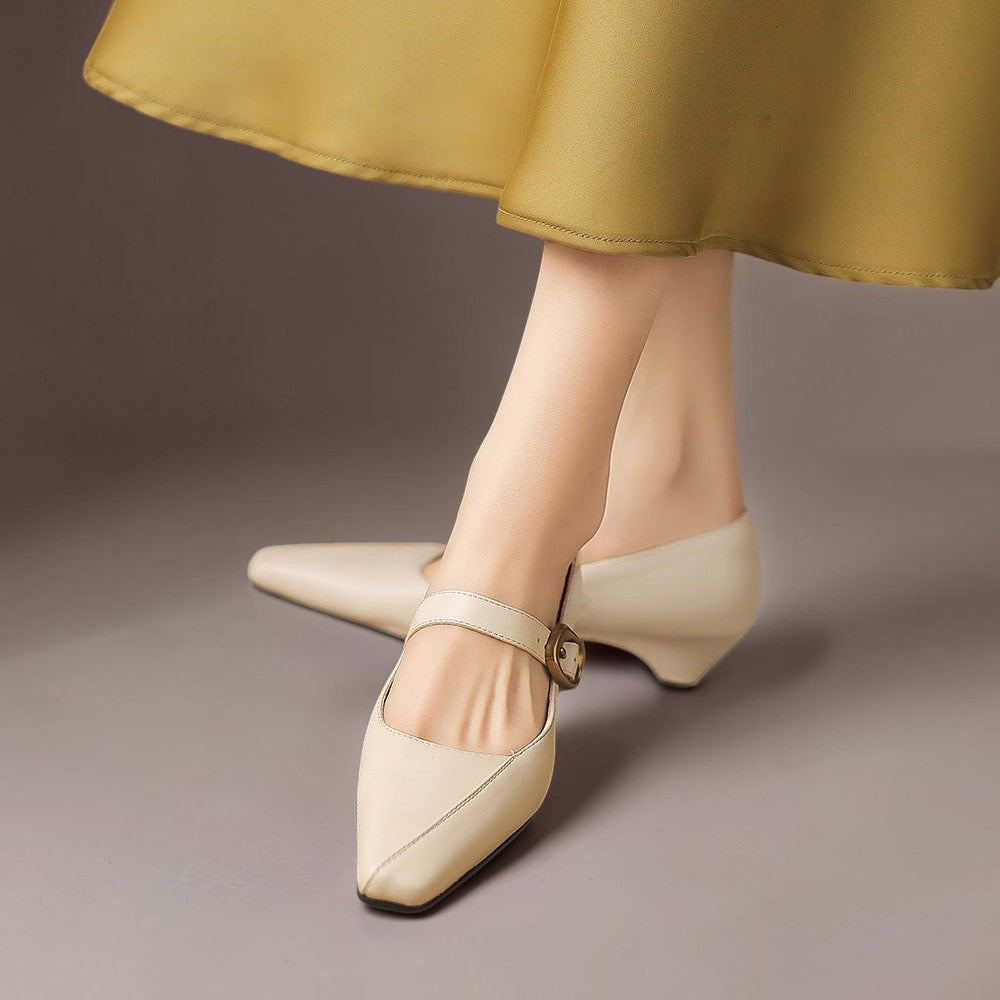 Paneled Mary Jane Heel