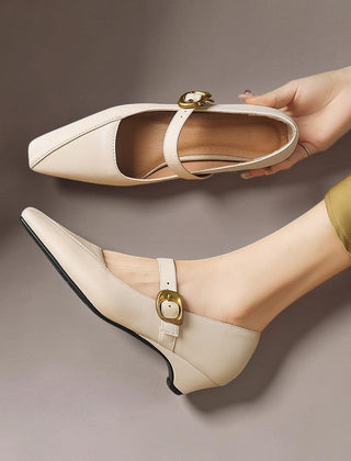 Paneled Mary Jane Heel