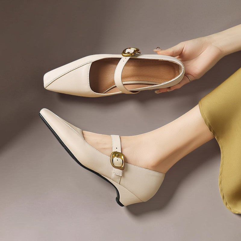 Paneled Mary Jane Heel