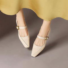 Paneled Mary Jane Heel