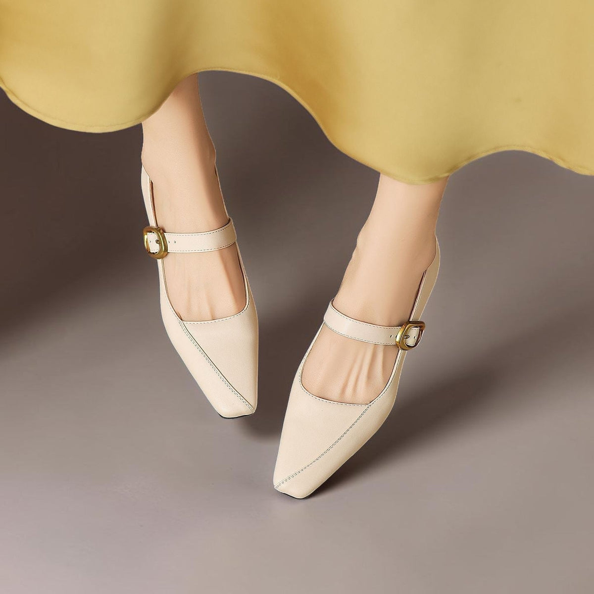 Paneled Mary Jane Heel