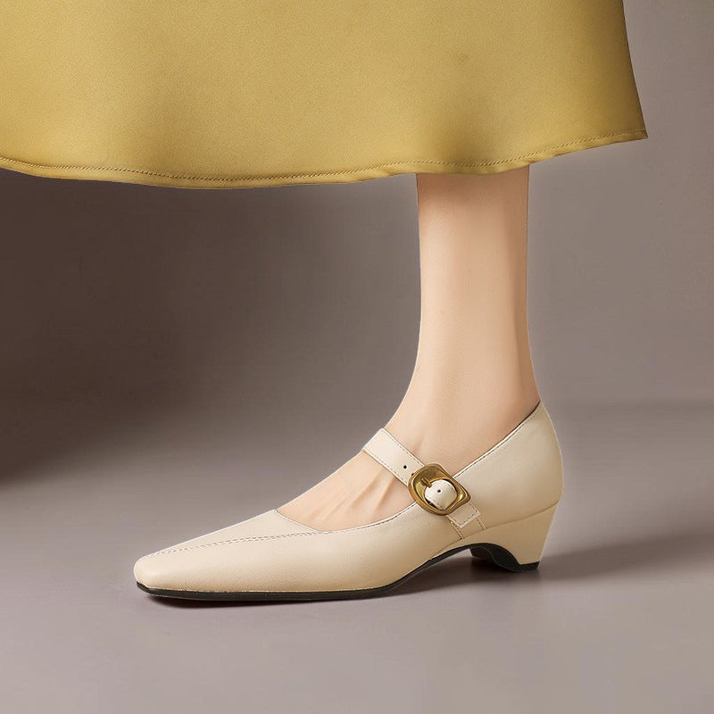 Paneled Mary Jane Heel