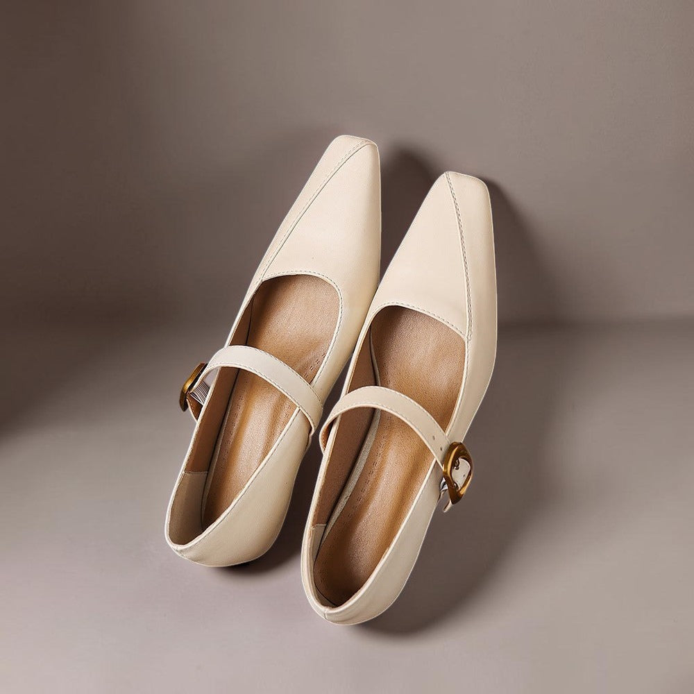 Paneled Mary Jane Heel